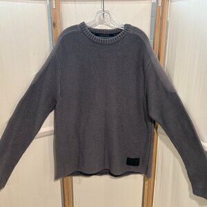 Mens HARLEY DAVIDSON Sz XL Gray Long Sleeve Thick Cotton Sweater